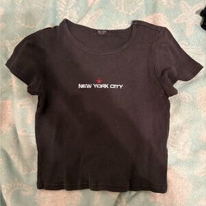 Brandy Melville Black Crew Neck Top